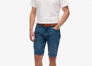 Superdry ανδρική denim βερμούδα πεντάτσεπη Straight Fit 