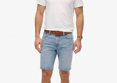 Superdry ανδρική denim βερμούδα πεντάτσεπη Straight Fit 