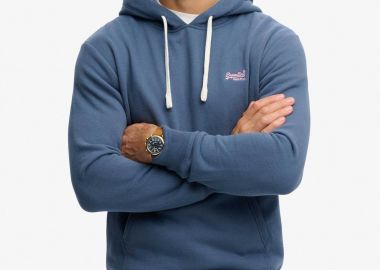 Superdry ανδρική μπλούζα φούτερ με κουκούλα και κεντημένο λογότυπο Loose Fit 