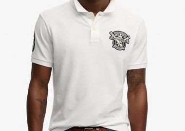 Superdry ανδρική μπλούζα πόλο με κεντημένο badge Relaxed Fit 