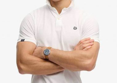 Superdry ανδρική μπλούζα πόλο πικέ με λογότυπο Relaxed Fit 