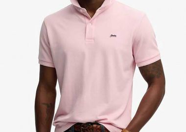 Superdry ανδρική μπλούζα πόλο πικέ με λογότυπο Relaxed Fit 