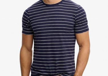 Superdry ανδρικό T-shirt με ριγέ σχέδιο και κεντημένο λογότυπο Relaxed Fit 