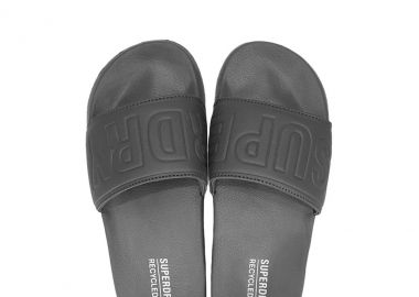 SUPERDRY Core Vegan Pool Slide Σαγιονάρα S-XL - ΓΚΡΙ - Superdry - 