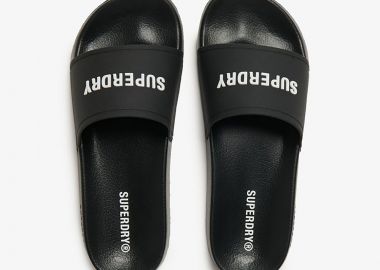 SUPERDRY D2 SDNA LOGO POOL SLIDERS ΜΑΥΡΟ - SUPERDRY - 