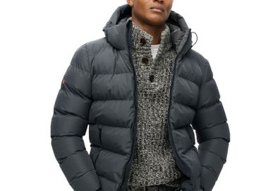 SUPERDRY M5011905A-H1P ΜΠΟΥΦΑΝ PUFFER EBONY - Superdry - 