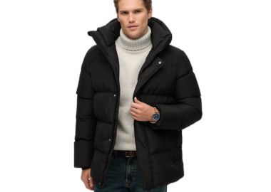 SUPERDRY M5012285A-02A ΜΠΟΥΦΑΝ PUFFER BLACK - Superdry - 