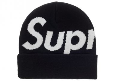 Supreme Big Logo Beanie FW25 Black FW25BLOGOBEANIEBLACK MBS - Supreme - 