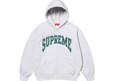 Supreme Cracked Raglan Zip Up Hooded Sweatshirt 'Ash Grey' SS26SW81ASHGREY MBS - Supreme - 