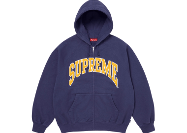 Supreme Cracked Raglan Zip Up Hooded Sweatshirt 'Washed Navy' SS26SW81WASHEDNAVY MBS - Supreme - 