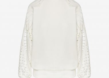 Sweathirt with Raglan Sleeves in White - Cutcuutur - 