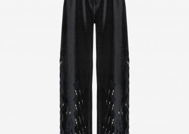 Sweatpants in Black Velour - Cutcuutur - 