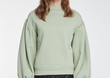Sweatshirt With Cut-out in Mint - Cutcuutur - 