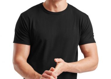 T-Shirt 61-430-0 Fruit of the Loom Iconic 150 Slim Fit Black - Fruit of the Loom - 