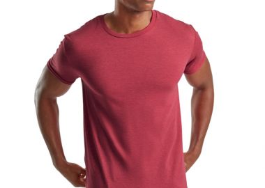 T-Shirt 61-430-0 Fruit of the Loom Iconic 150 Slim Fit Vintage Heather Red - Fruit of the Loom - 