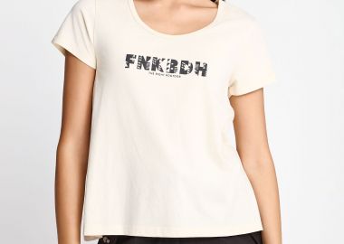 T-shirt από οργανικό βαμβάκι και τύπωμα - FUNKY BUDDHA - 