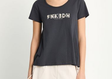 T-shirt από οργανικό βαμβάκι και τύπωμα - FUNKY BUDDHA - 
