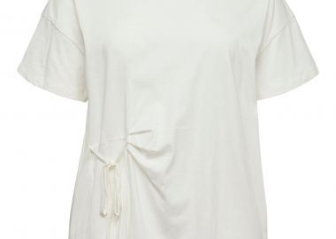 T-Shirt από Οργανικό Βαμβάκι με Δέσιμο στη Μέση VERO MODA -  - 