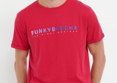 T-shirt από οργανικό βαμβάκι με τύπωμα - FUNKY BUDDHA - 