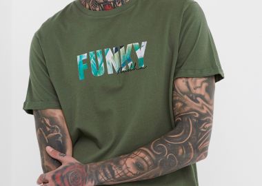 T-shirt από οργανικό βαμβάκι με τύπωμα - FUNKY BUDDHA - 