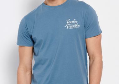 T-shirt από οργανικό βαμβάκι με τύπωμα - FUNKY BUDDHA - 