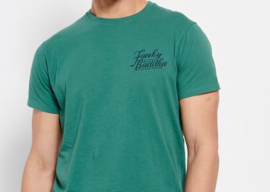 T-shirt από οργανικό βαμβάκι με τύπωμα - FUNKY BUDDHA - 