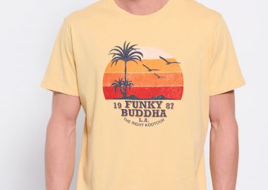 T-shirt από οργανικό βαμβάκι με τύπωμα - FUNKY BUDDHA - 