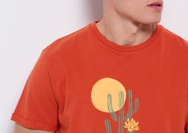 T-shirt από οργανικό βαμβάκι με τύπωμα - FUNKY BUDDHA - 