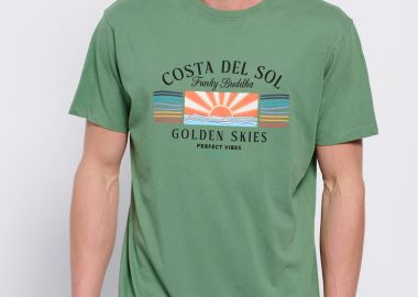 T-shirt από οργανικό βαμβάκι με τύπωμα - FUNKY BUDDHA - 