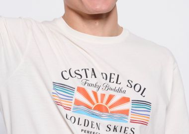 T-shirt από οργανικό βαμβάκι με τύπωμα - FUNKY BUDDHA - 