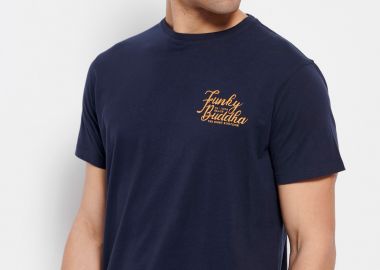 T-shirt από οργανικό βαμβάκι με τύπωμα - FUNKY BUDDHA - 