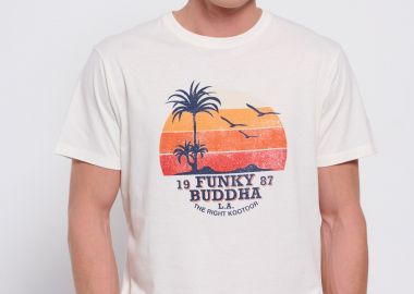 T-shirt από οργανικό βαμβάκι με τύπωμα - FUNKY BUDDHA - 