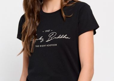 T-shirt από οργανικό βαμβάκι με τύπωμα - FUNKY BUDDHA - 