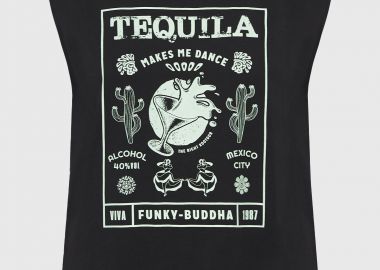 T-shirt από οργανικό βαμβάκι με vintage print - FUNKY BUDDHA - 