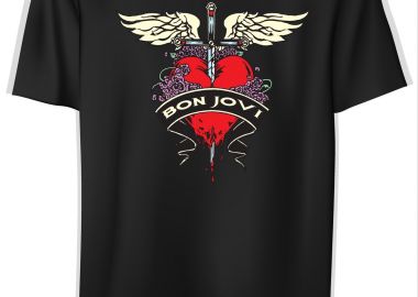 T-Shirt Bon Jovi Art1 Rock Avenue Black - Rock Avenue - 