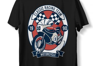 T-Shirt Classic Racing Team Pop Culture Black - Pop Culture - 