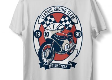 T-Shirt Classic Racing Team Pop Culture White - Pop Culture - 