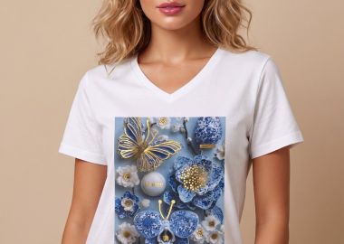T-Shirt DEJAVU Βαμβακερό Με Butterfly Print -  - 