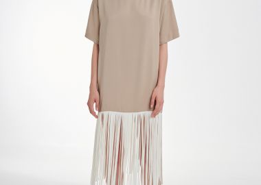 T-Shirt Dress in Taupe - Cutcuutur - 