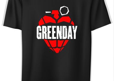 T-Shirt Green Day Grenade Rock Avenue Black - Rock Avenue - 