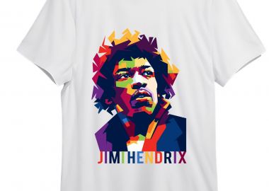 T-Shirt J Hendrix Art1 Rock Avenue White - Rock Avenue - 