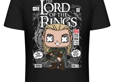 T-Shirt Legolas Lord Of The Rings Pop Culture Black - Pop Culture - 
