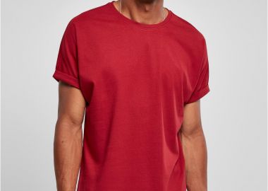 T-Shirt Long Shaped Turnup TB1561 Urban Classics Brick Red - Urban Classics - 