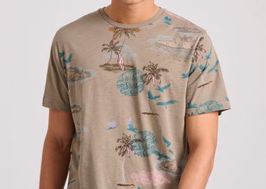 T-shirt με all over nature τύπωμα - FUNKY BUDDHA - 