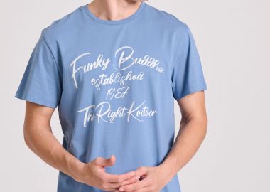 T-shirt με branded retro τύπωμα - FUNKY BUDDHA - 
