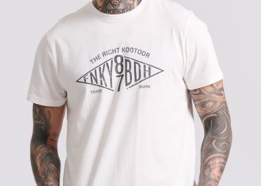 T-shirt με branded text artwork τύπωμα - FUNKY BUDDHA - 