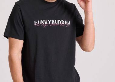 T-shirt με branded τύπωμα από οργανικό βαμβάκι - FUNKY BUDDHA - 