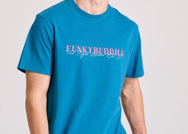 T-shirt με branded τύπωμα από οργανικό βαμβάκι - FUNKY BUDDHA - 