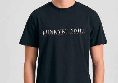 T-shirt με branded τύπωμα στο στήθος - FUNKY BUDDHA - 