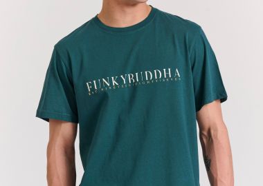 T-shirt με branded τύπωμα στο στήθος - FUNKY BUDDHA - 